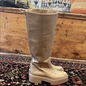Sam Edelman Larina Waterproof Boots, Natural; 8.5, EUC
